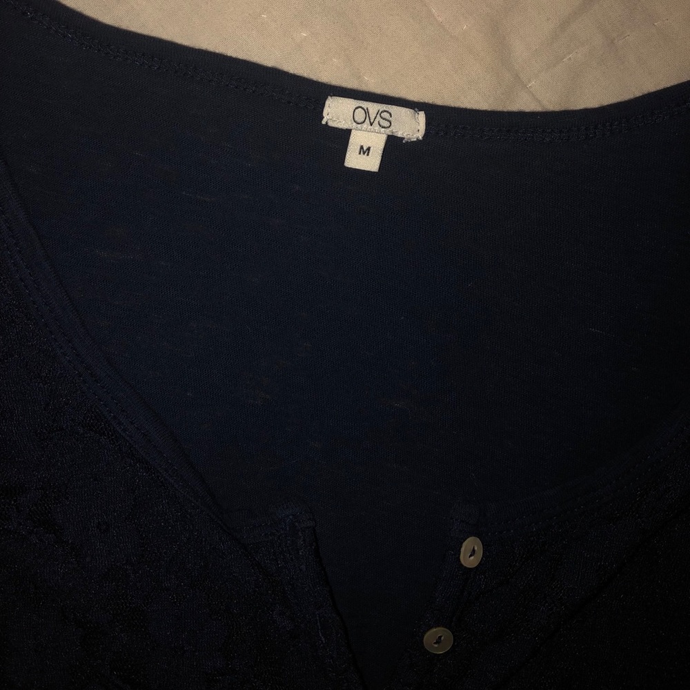 Navy shirt with buttons - Picture 3 of 3